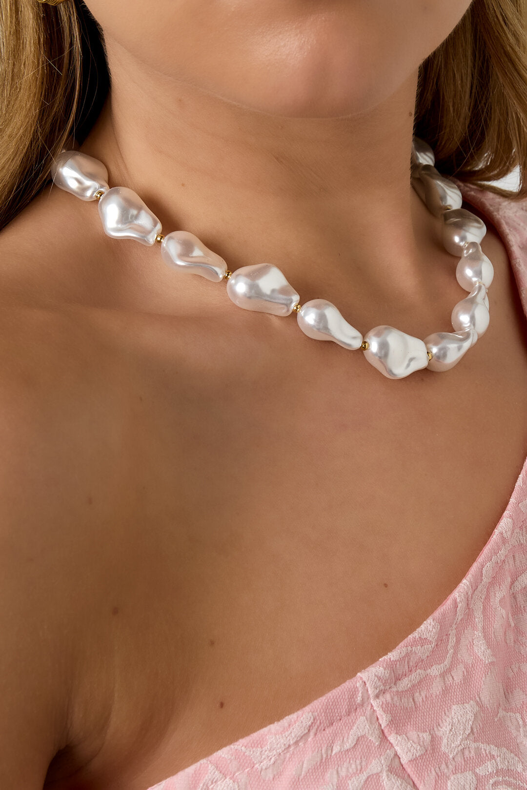 Collares de perlas de imitación con cuentas, estilo casual, para vacaciones o playa, serie sencilla, joyería para mujer