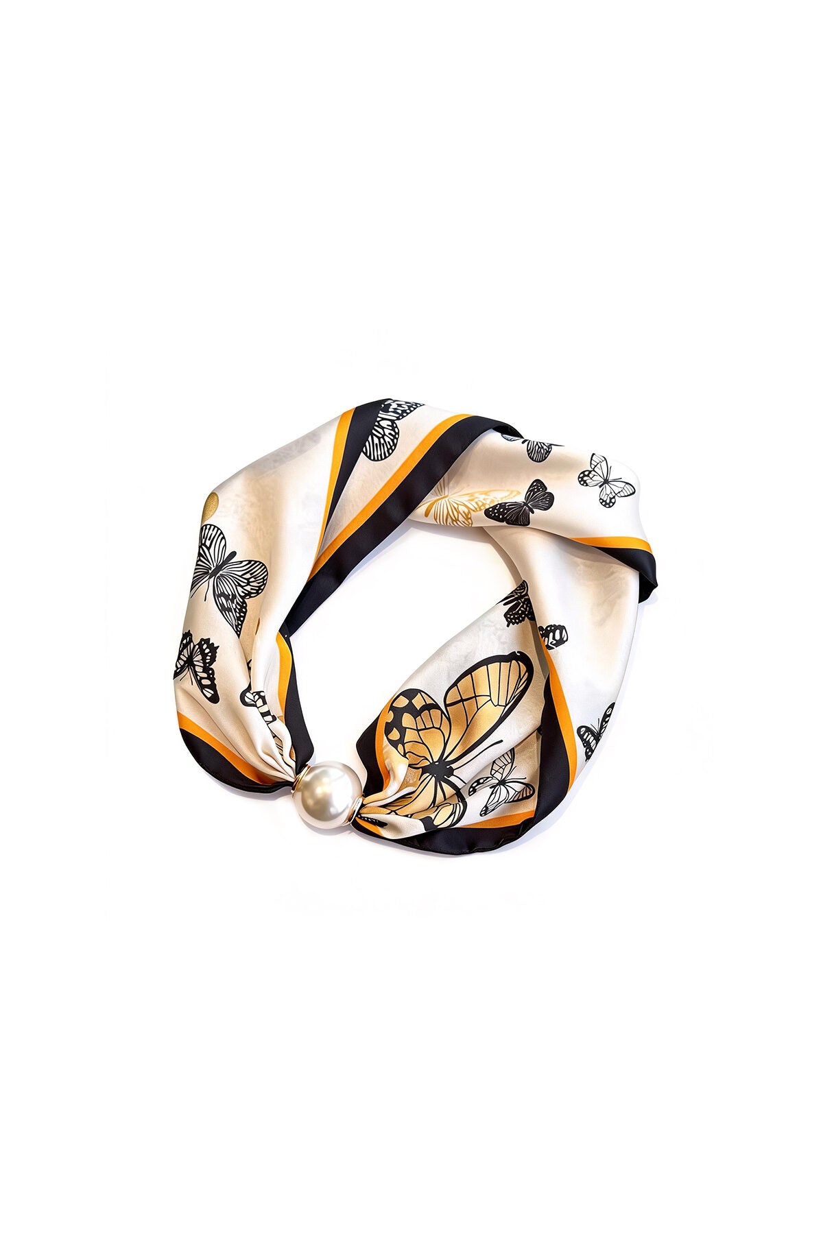 Bufandas de verano con diseño de mariposa, elegantes, de poliéster, accesorios diarios.