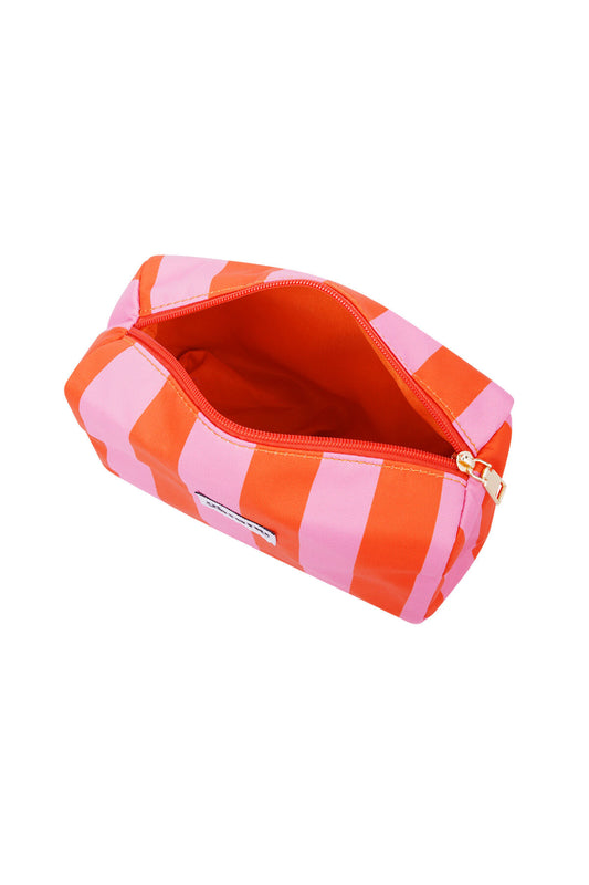 Bolsa de maquillaje rayas grandes - Naranja rosa
