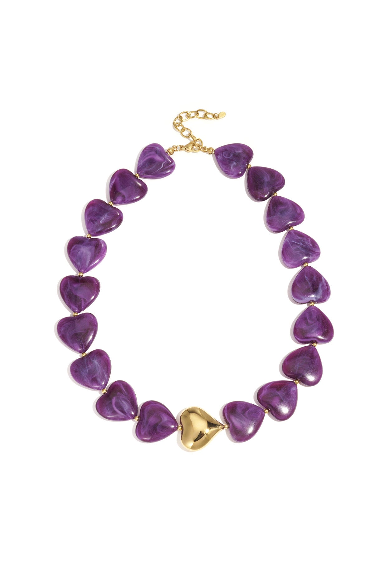Collares de cuentas acrílicas Corazón Retro Serie Clásica Diaria Joyería para mujer