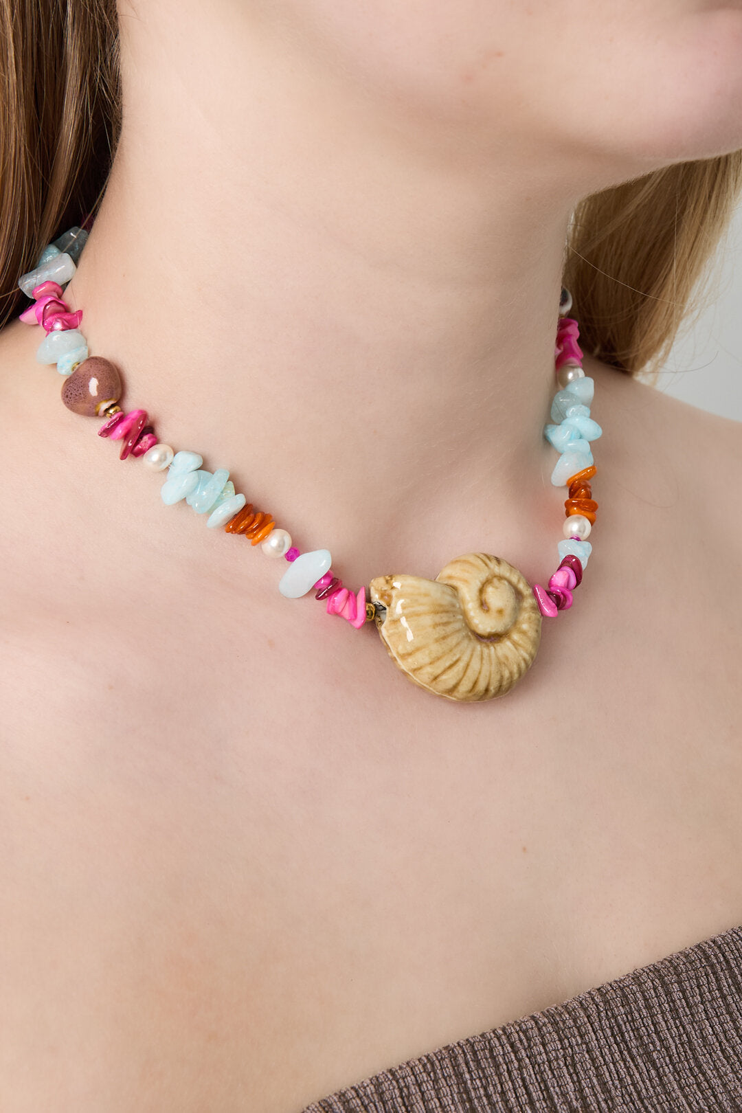 Collares de cuentas de piedra Tortuga Casual Vacaciones/Playa Serie Simple Joyería de mujer