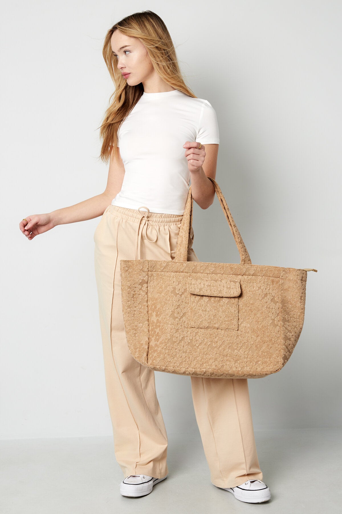 Bolso grande para niña de las flores