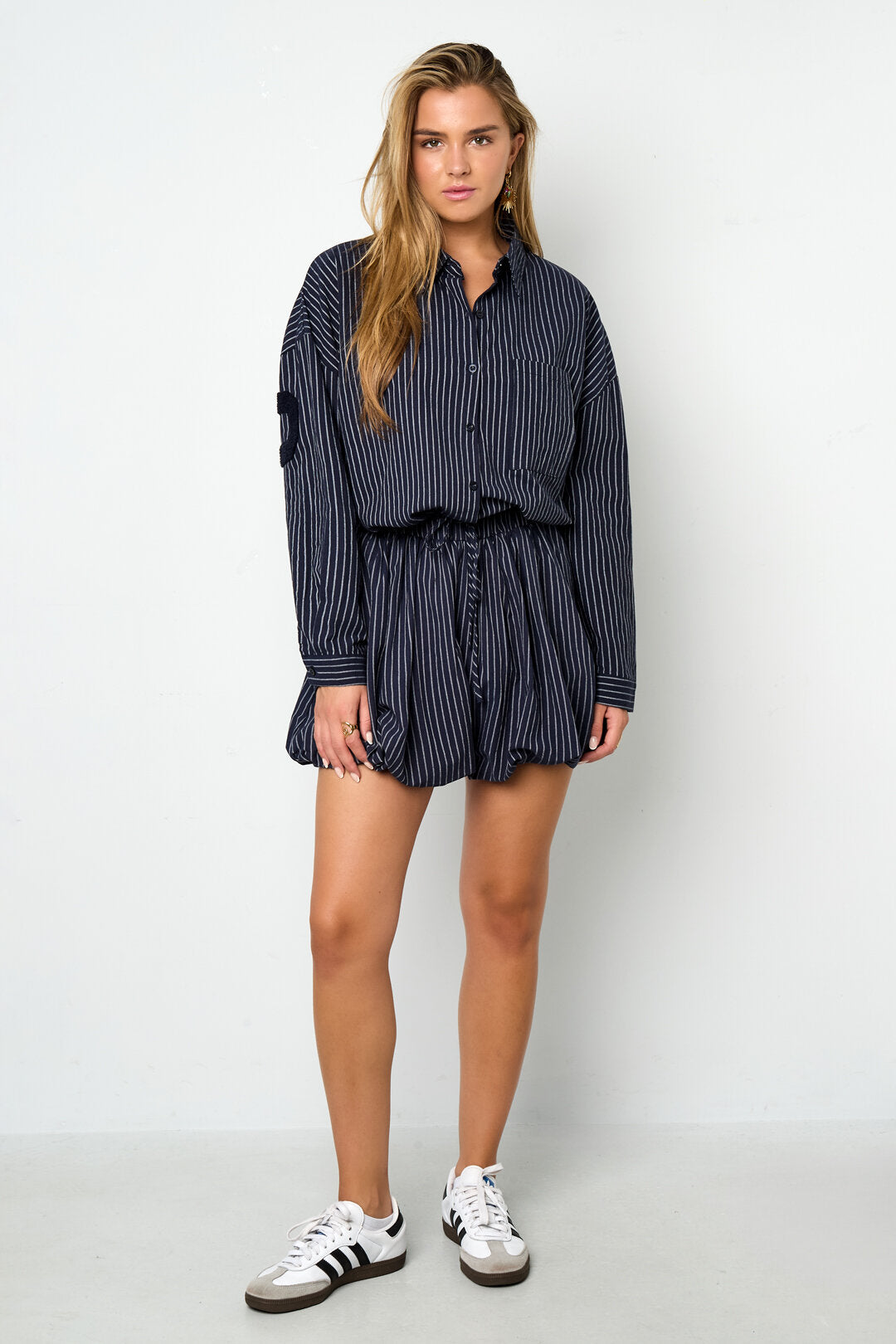 Woven Cotton Shorts Mujer Casual Stripes