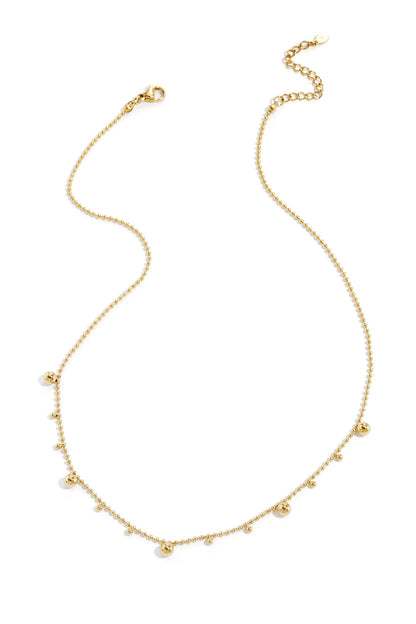 Collar con bolas alternadas