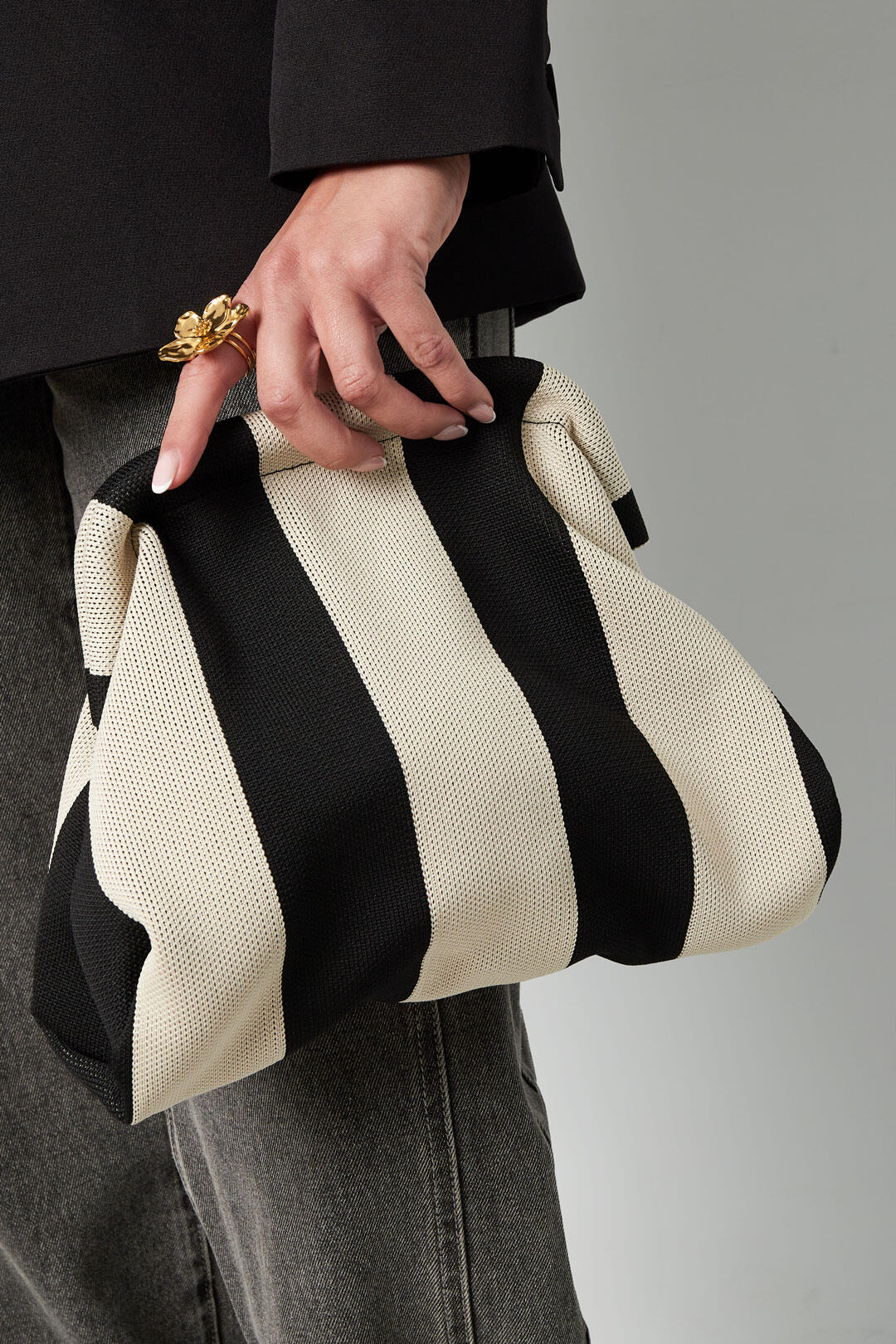 Clutch de playa a rayas