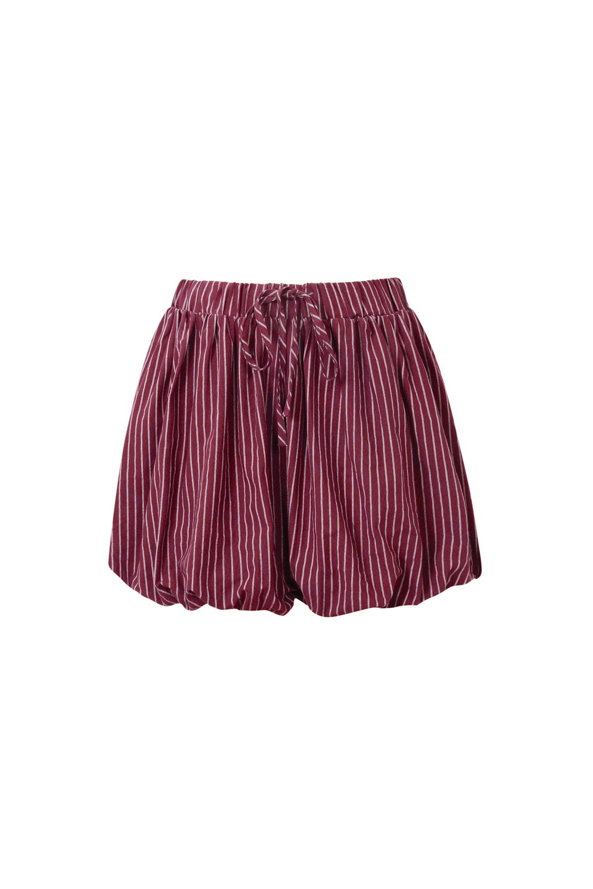 Woven Cotton Shorts Mujer Casual Stripes