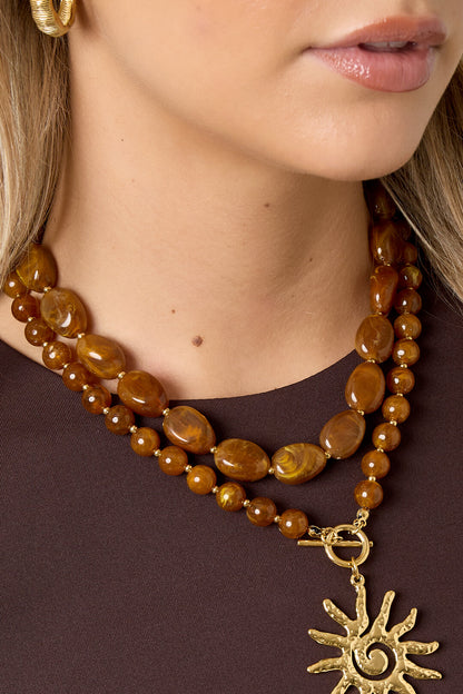 Collares de cuentas acrílicas, cuentas, casual, diario, serie simple, joyería para mujer