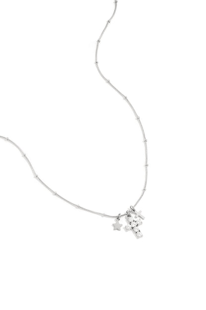 Collar con dijes de cruz y estrella
