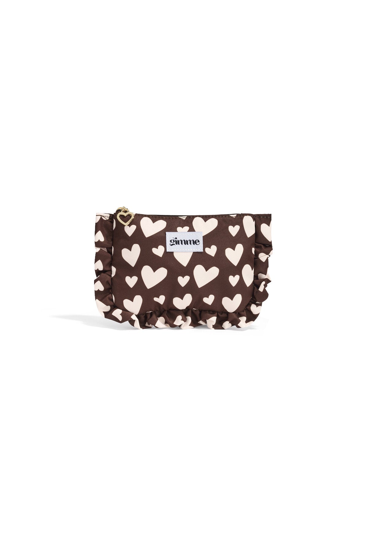 Bolsas de maquillaje con forma de corazón, estilo informal, de poliéster, ideales para el Día de San Valentín.