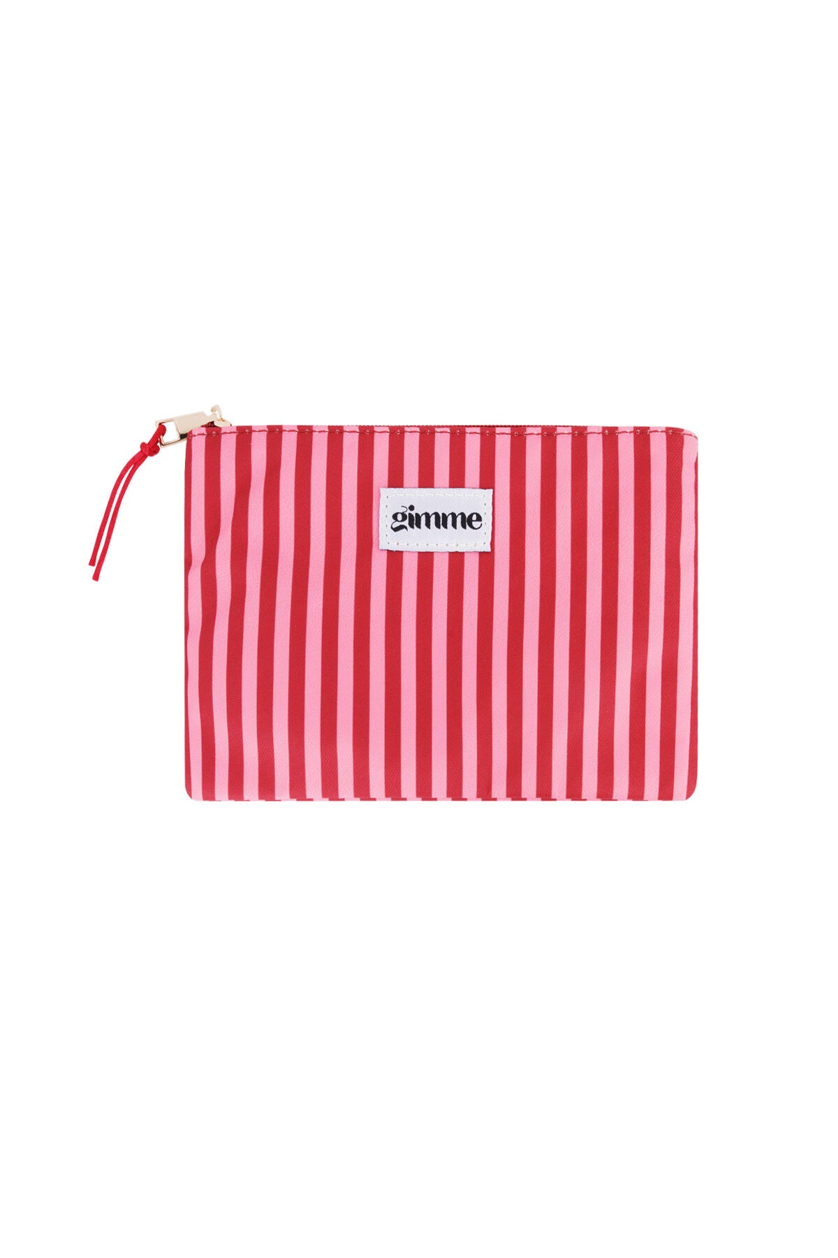 Neceser plano raya fina - Rosa rojo