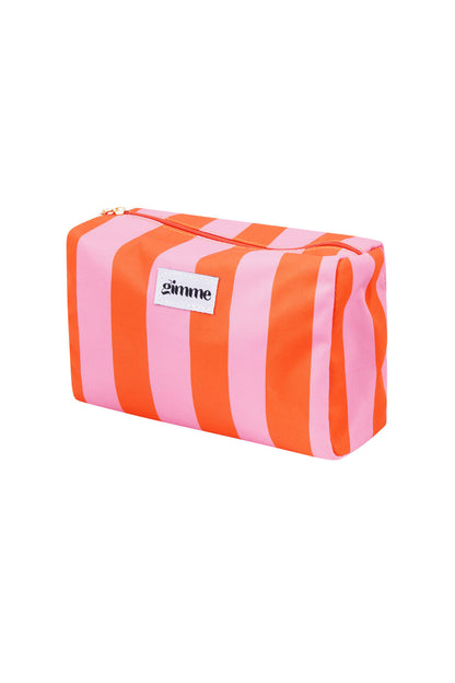 Bolsa de maquillaje rayas grandes - Naranja rosa