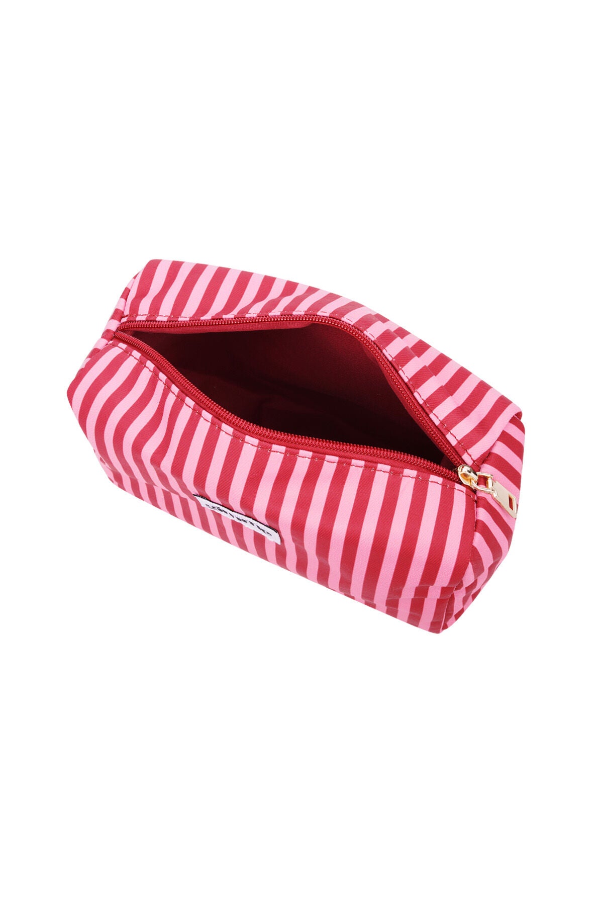Bolsa de maquillaje rayas pequeñas - Rosa rojo