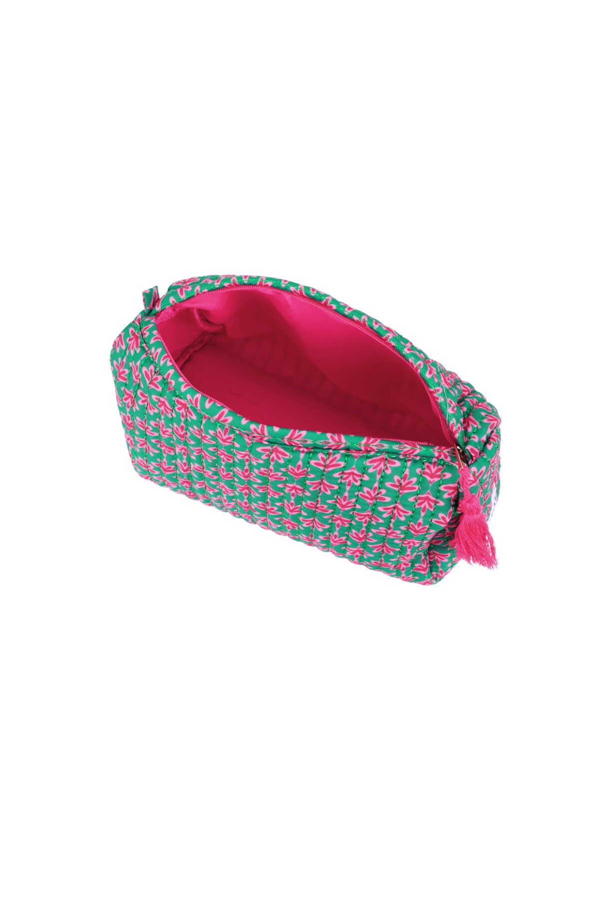 Bolsa de maquillaje floral mediana
