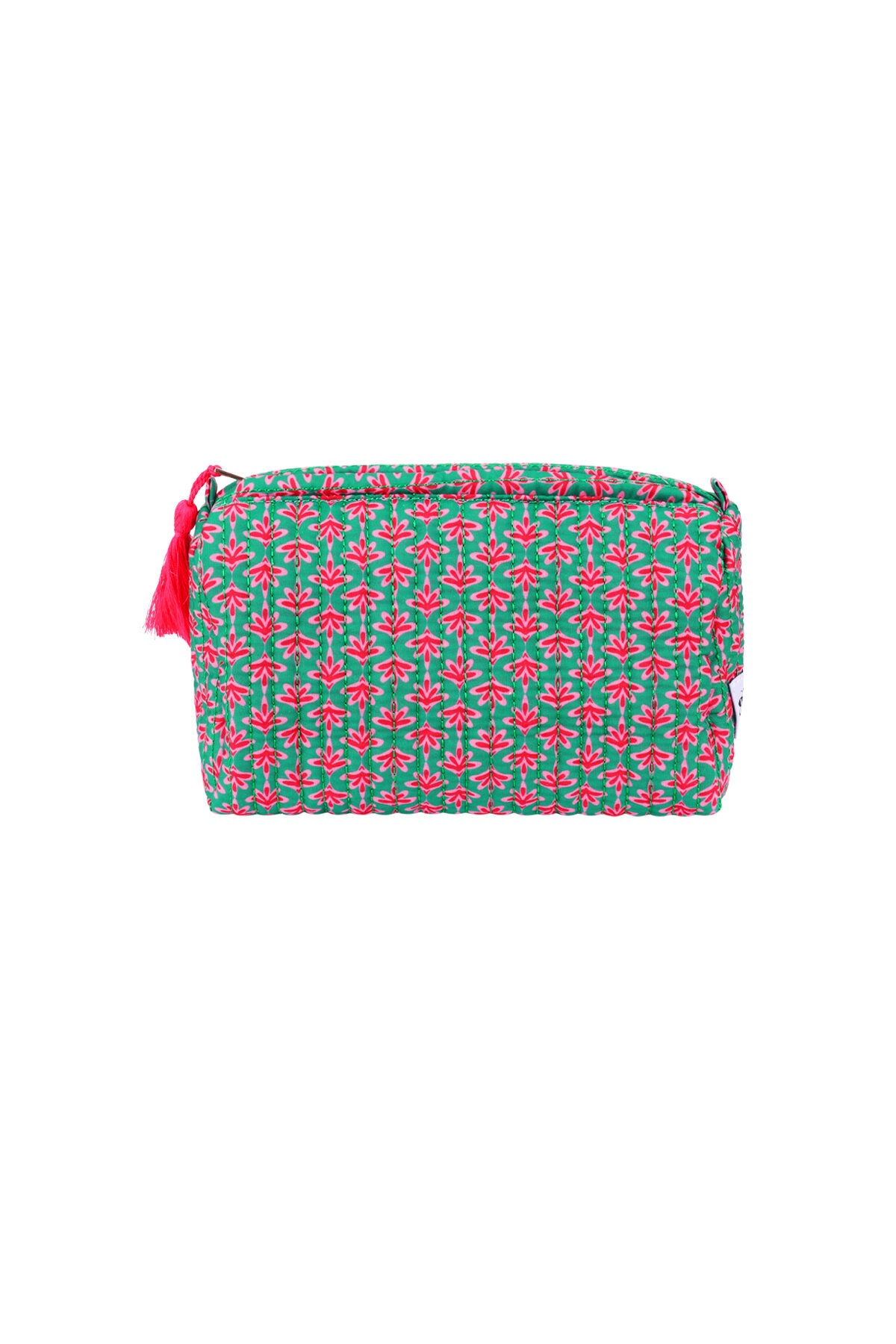Bolsa de maquillaje floral mediana
