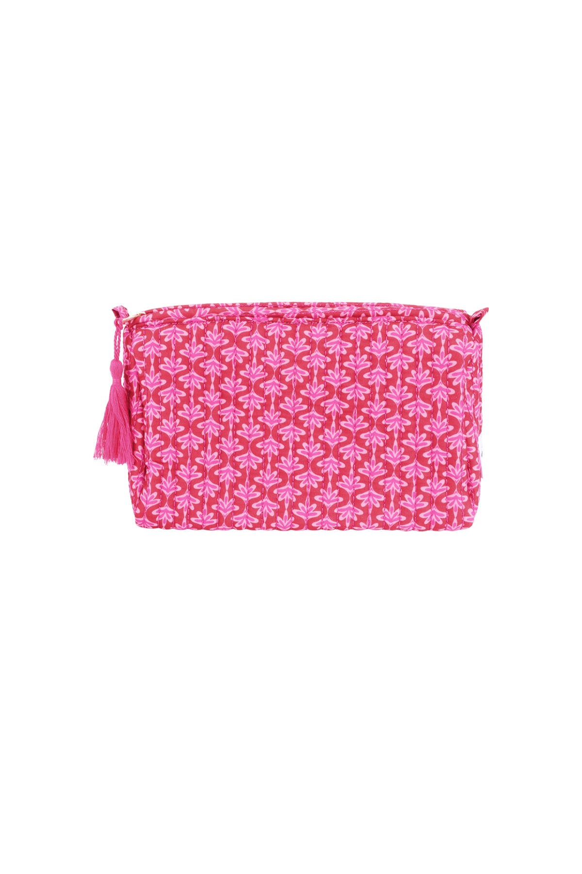 Bolsa de maquillaje floral mediana