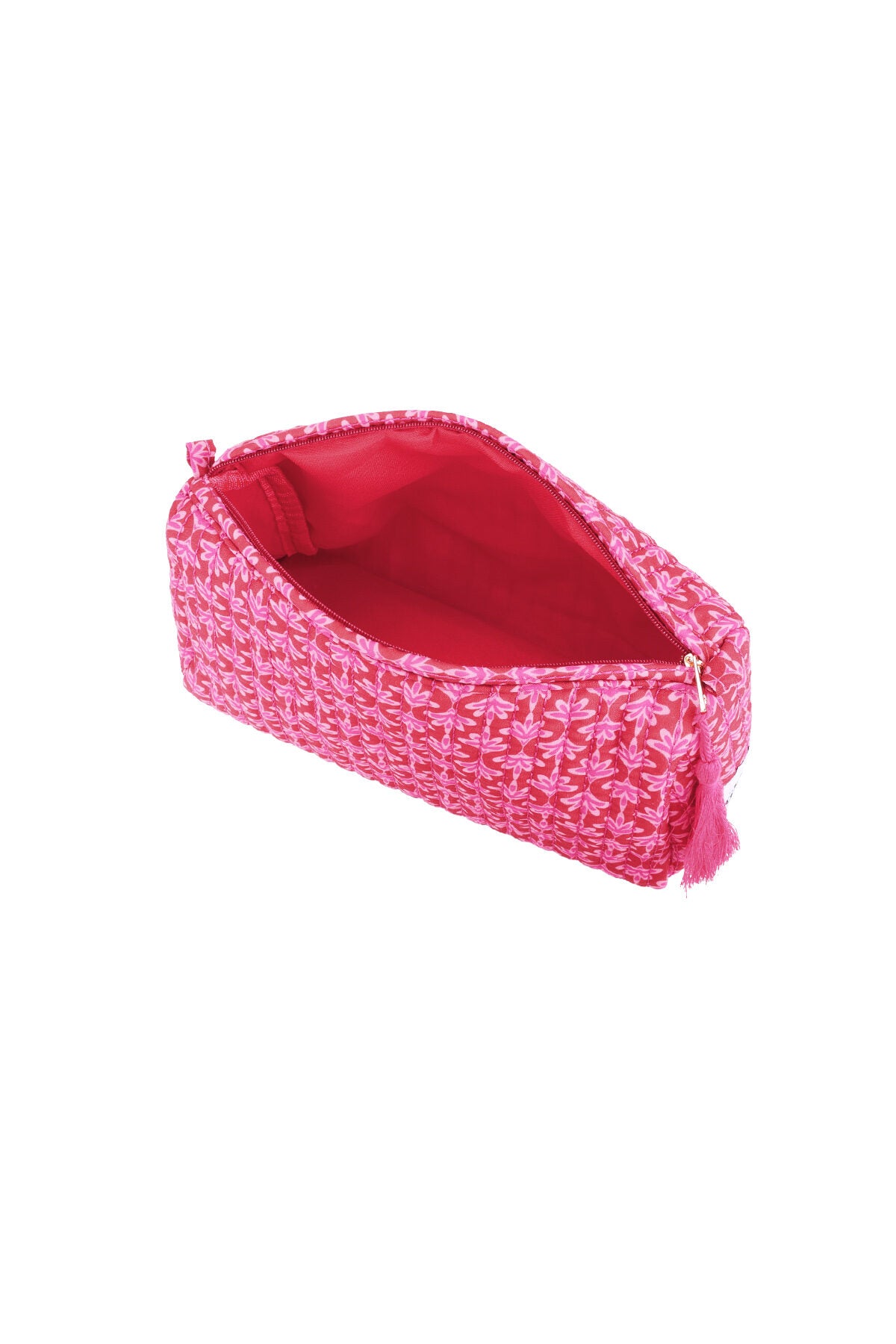 Bolsa de maquillaje floral mediana