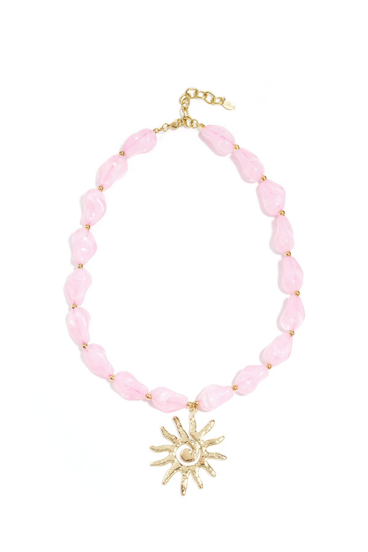 Collar de cuentas con dije de sol