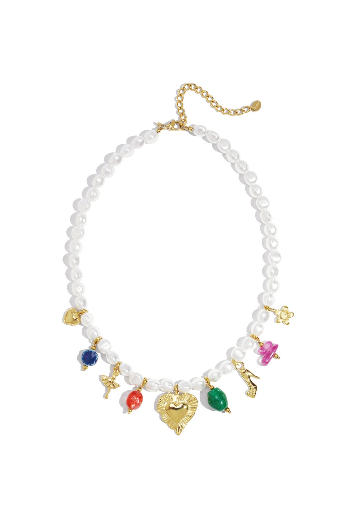 Collares de perlas de imitación con forma de corazón, estilo casual, diario, romántico, joyería para mujer.