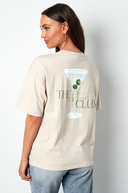 Algodón Tejido Camiseta Mujer Casual Letras