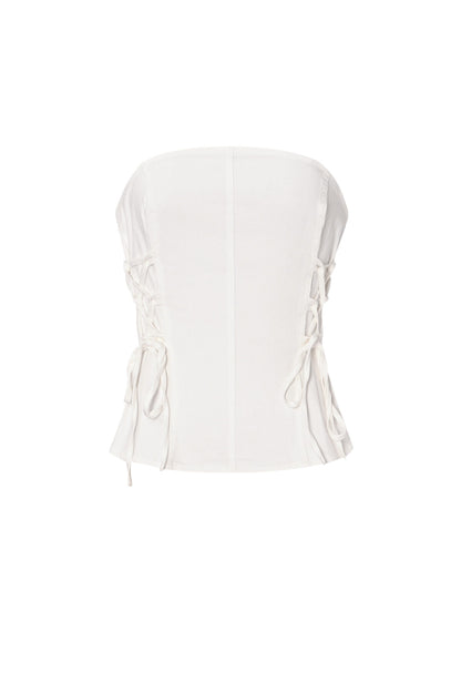 Algodón Tejido Top de Vaquero Mujer Elegante Color Sólido Primavera/Verano