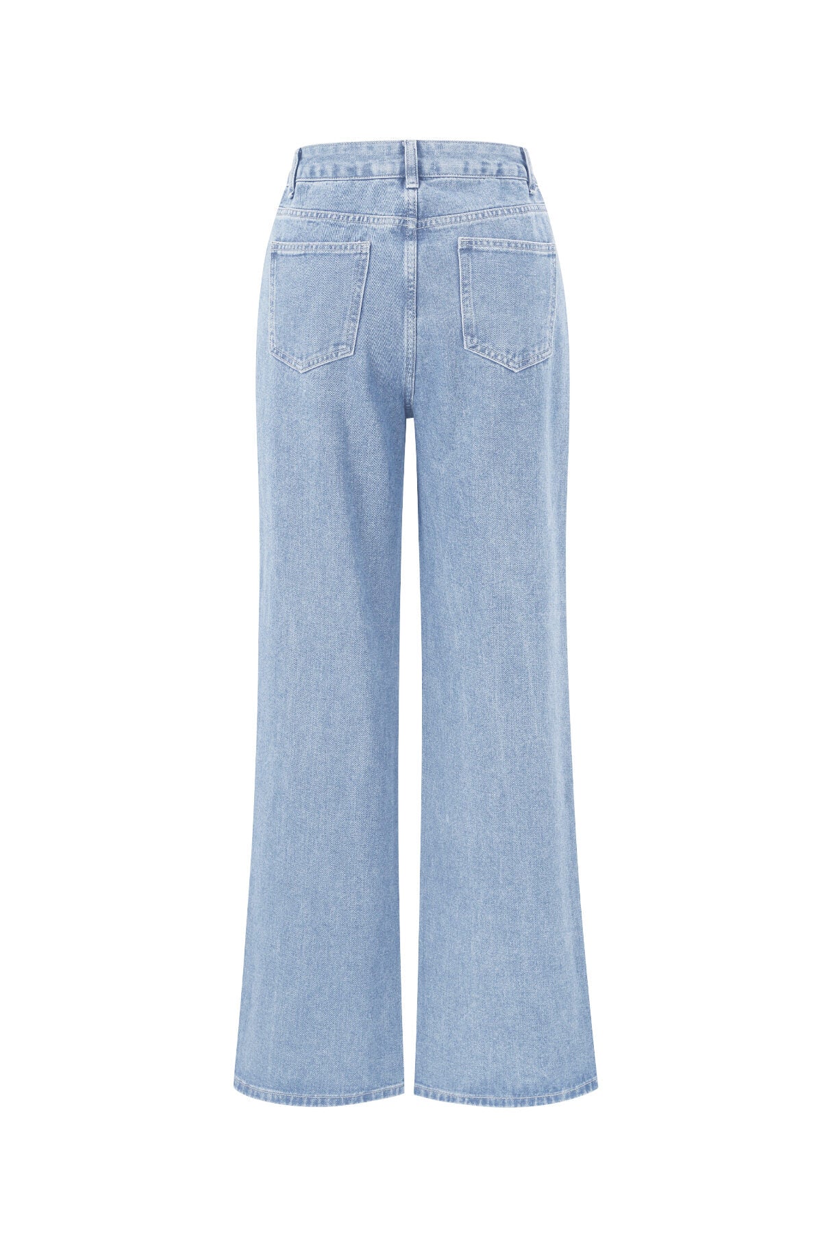 Algodón Tejido Mujer Pantalones Rectos Vaqueros Bordado Corazón Casual