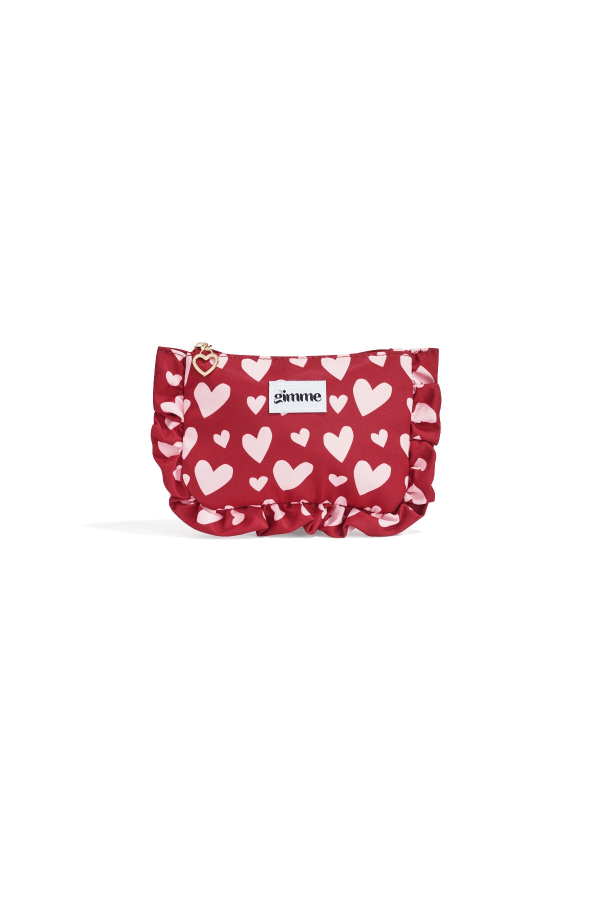 Bolsas de maquillaje con forma de corazón, estilo informal, de poliéster, ideales para el Día de San Valentín.
