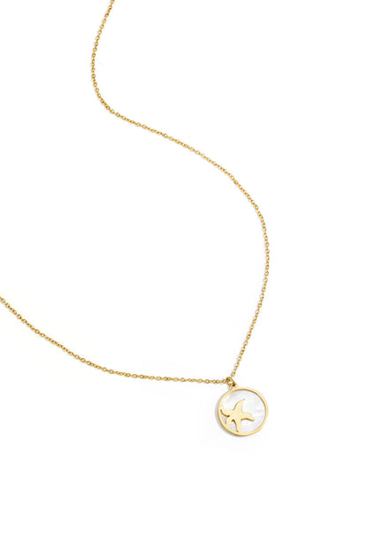 Collar con estrella de mar en círculo