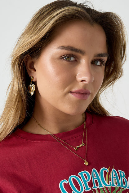 Collar en capas con corazón