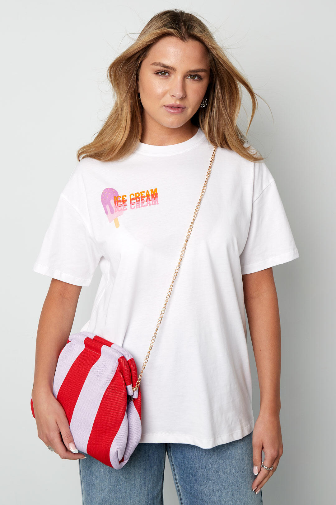 Clutch de playa a rayas