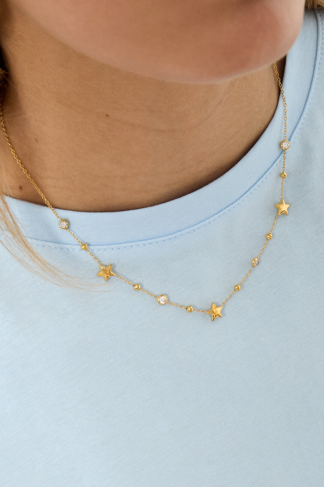 Collar con estrellas y piedras
