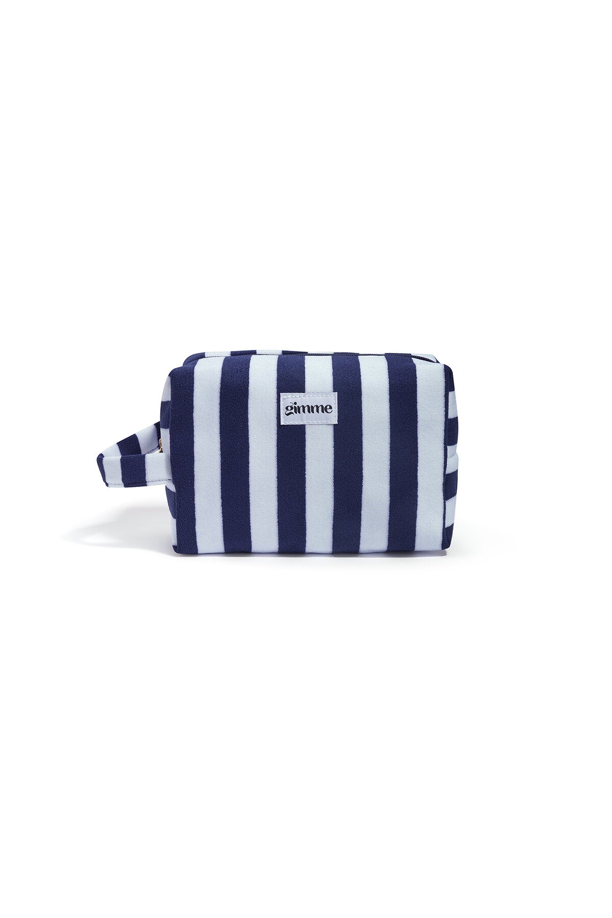 Bolsas de maquillaje a rayas de poliéster sencillas para accesorios diarios