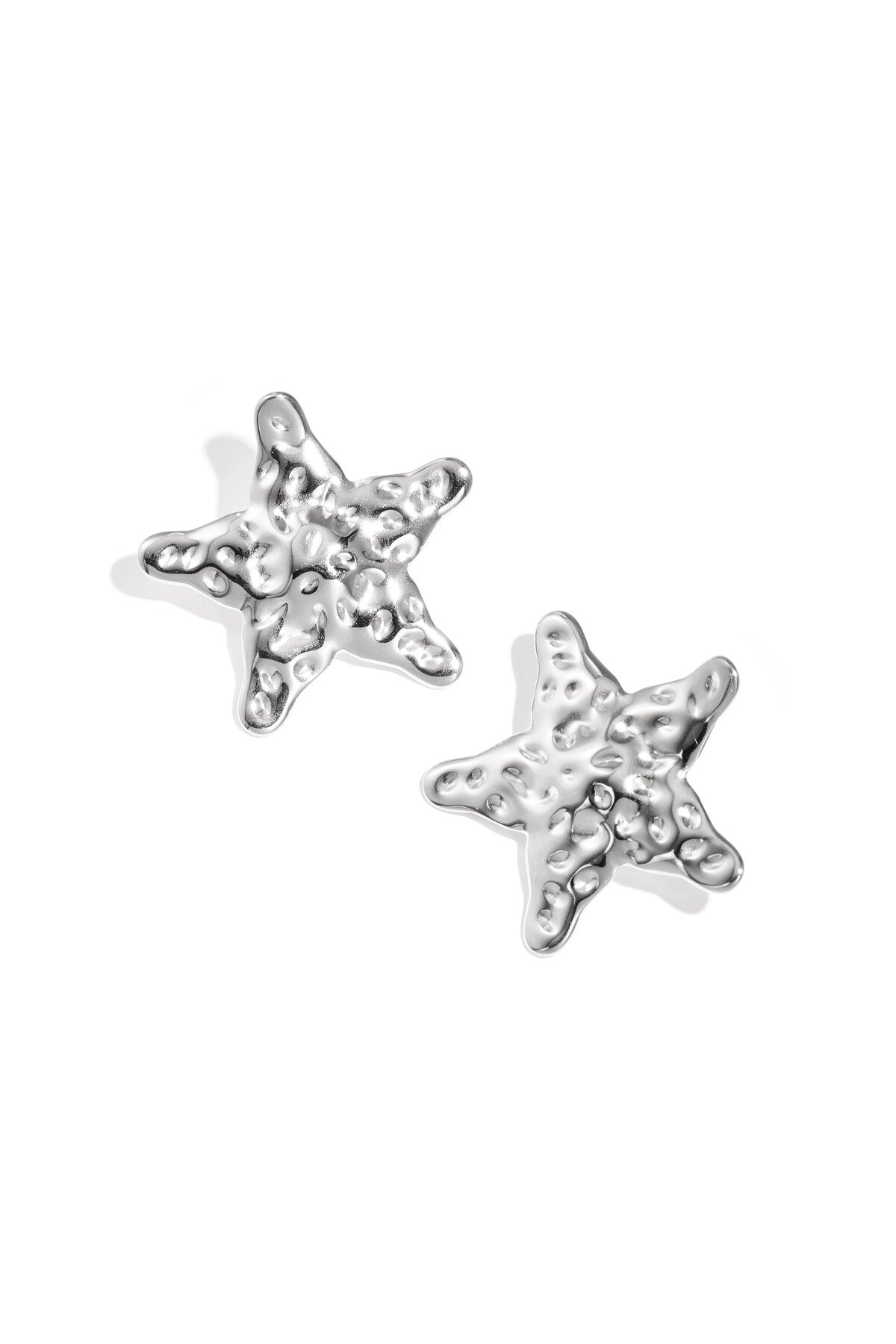 Pendientes de estrella abollada