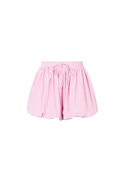 Woven Cotton Shorts Mujer Casual Stripes