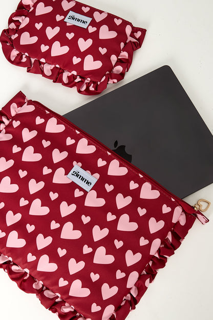 Funda para portátil con forma de corazón de 13 pulgadas