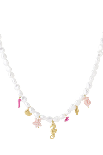 Collares de perlas de imitación con cuentas de tortuga, serie sencilla informal para vacaciones y playa, joyería para mujer