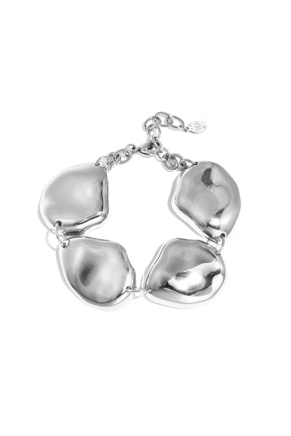 Collar con cuentas rústicas asimétricas