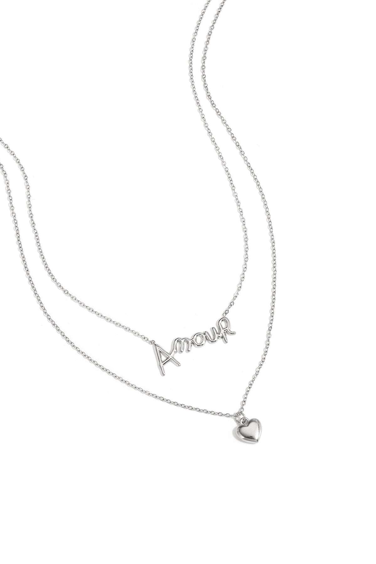 Collar en capas con corazón