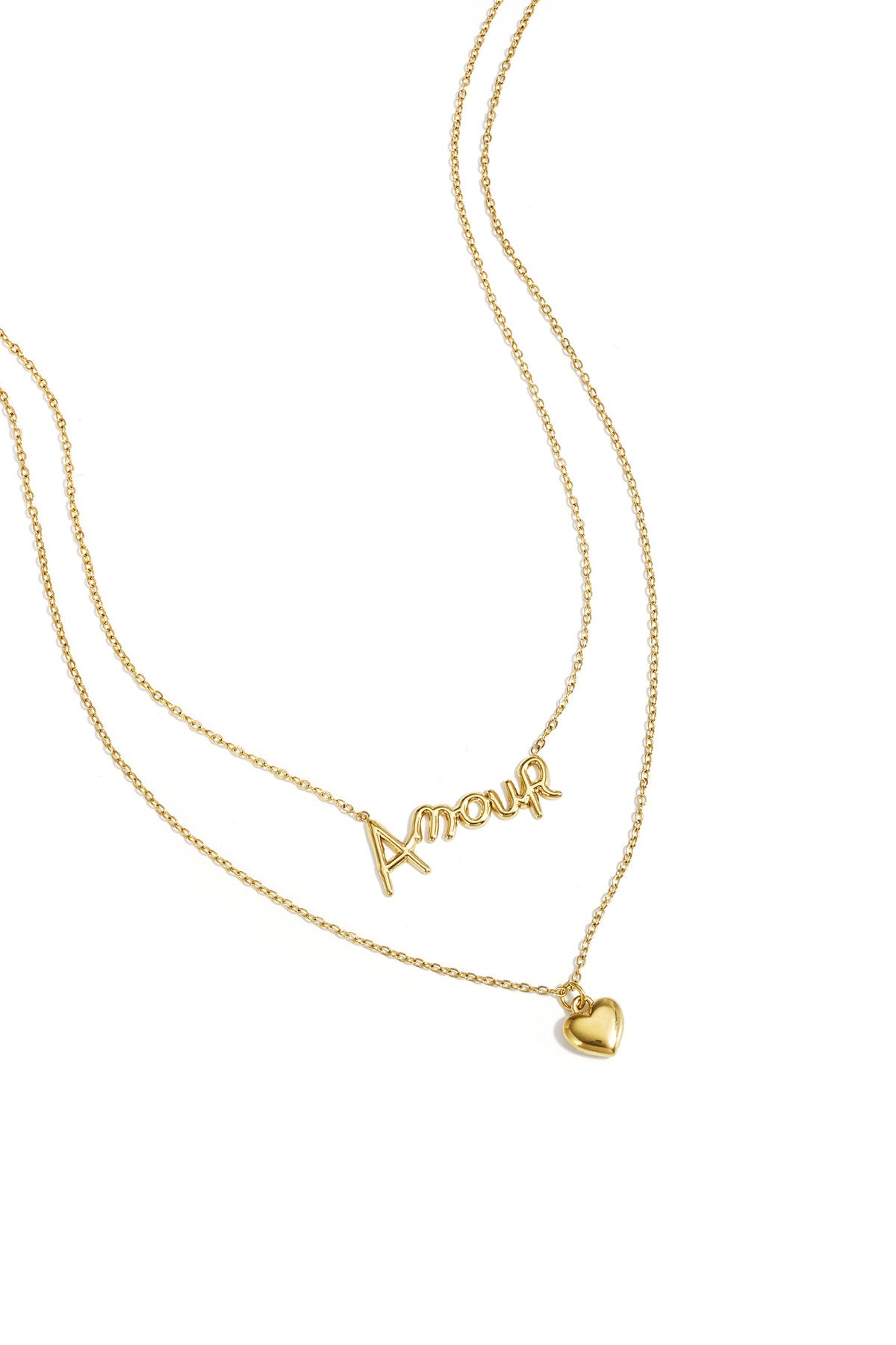 Collar en capas con corazón