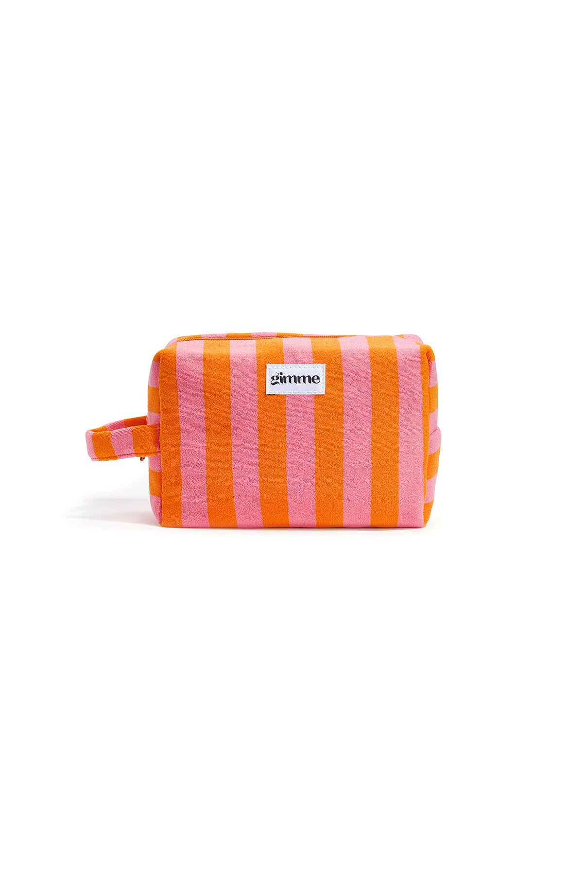 Bolsas de maquillaje a rayas de poliéster sencillas para accesorios diarios