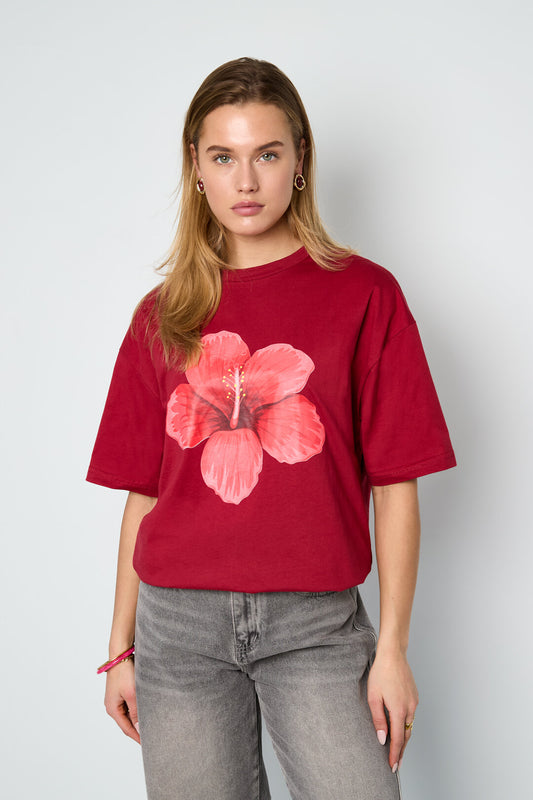 Camiseta de flores tropicales