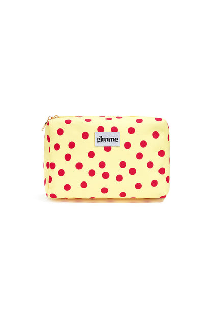 Bolsas de maquillaje de lunares, informales, de poliéster, para accesorios diarios.
