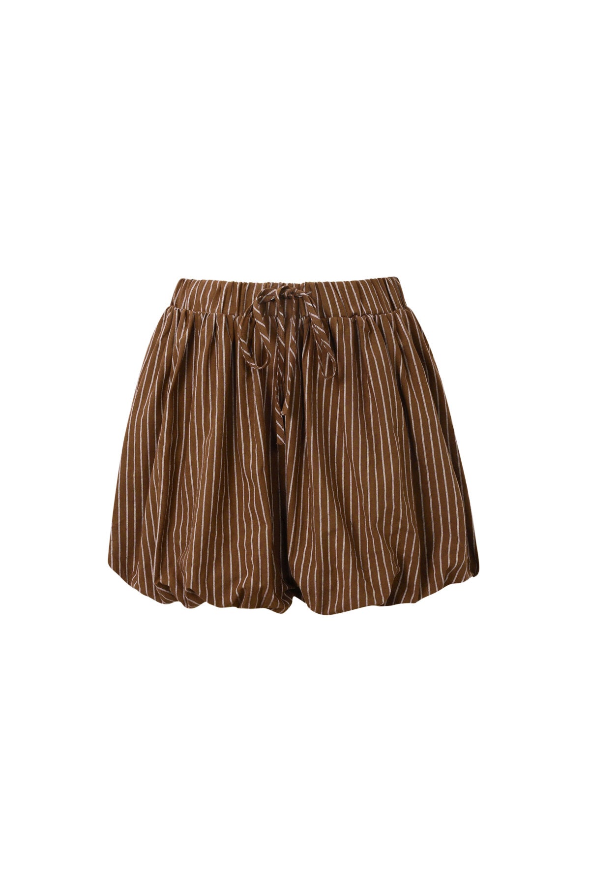 Woven Cotton Shorts Mujer Casual Stripes