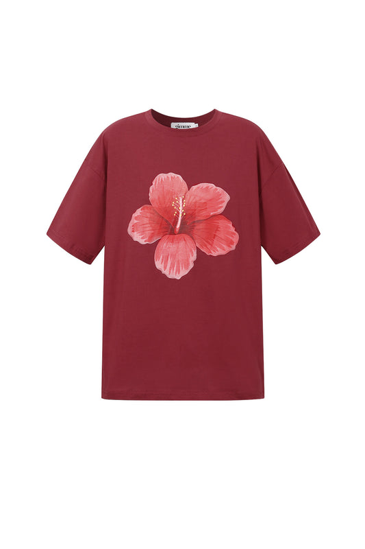 Camiseta de flores tropicales